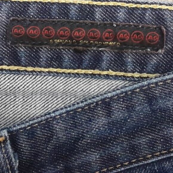 AG Adriano Goldschmied Flare Jeans Womens Size 29 The Club Dark Wash Distressed - Picture 4 of 12